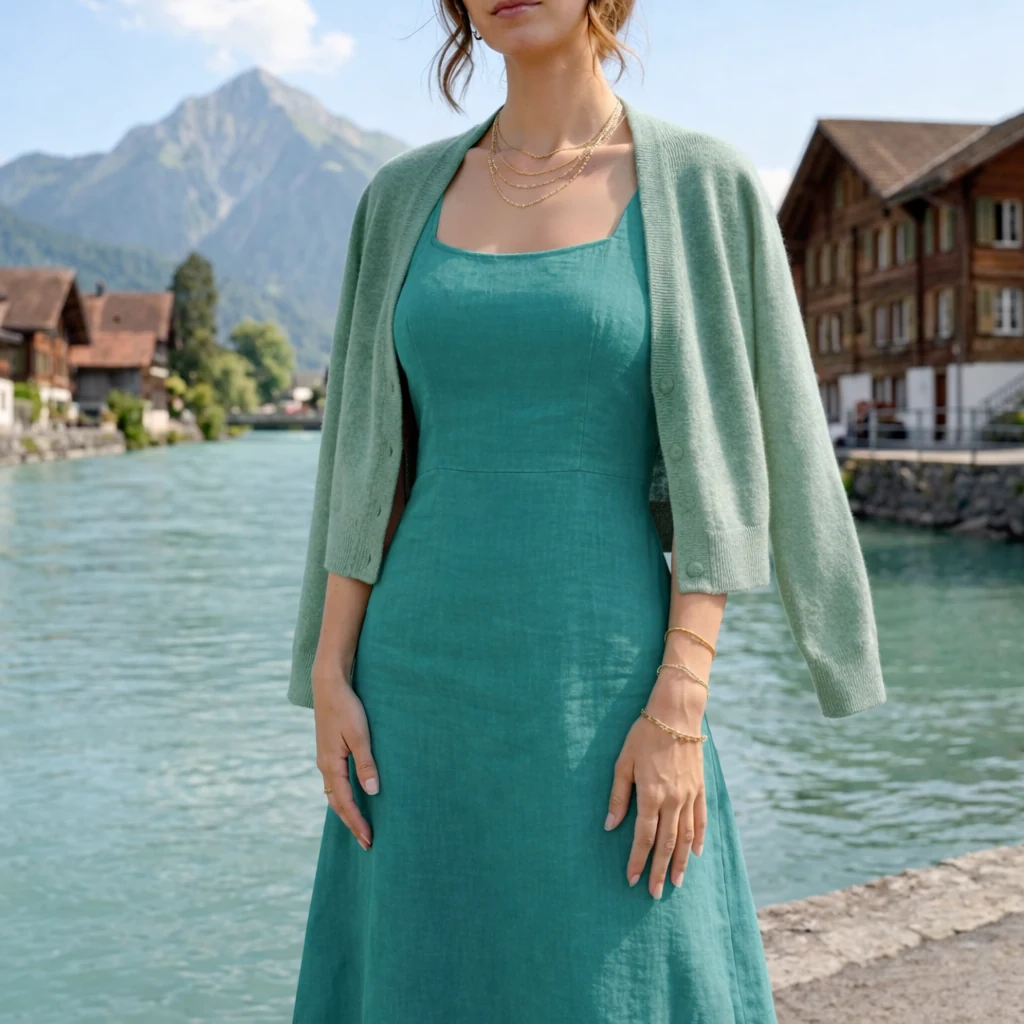 Interlaken in August - Interlaken outfit strategy — blend in in #4D807D